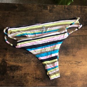 Stripe Volcom bikini bottoms